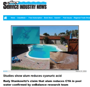Read more about the article Reduction of Cyanuric Acid in Swimming Pool Water Using Aluminum Sulfate